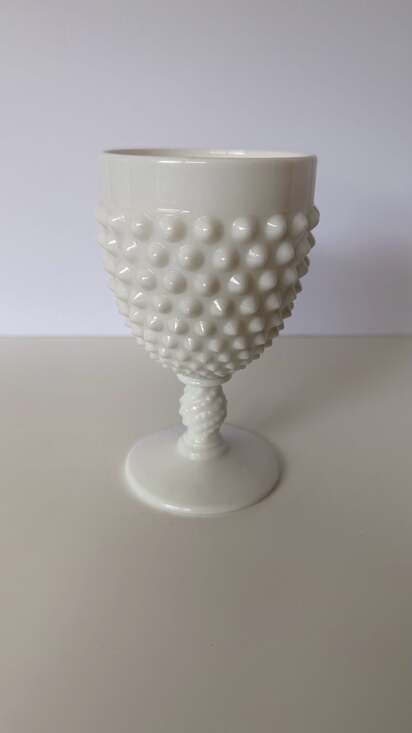 Fenton Other - Vintage Fenton Hobnail White Milk Glass Goblet